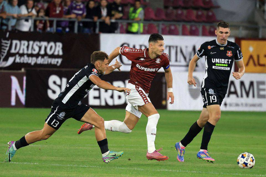 Hermannstadt câștigă cu 2-1 în fața Rapidului, prima înfrângere pentru giuleșteni